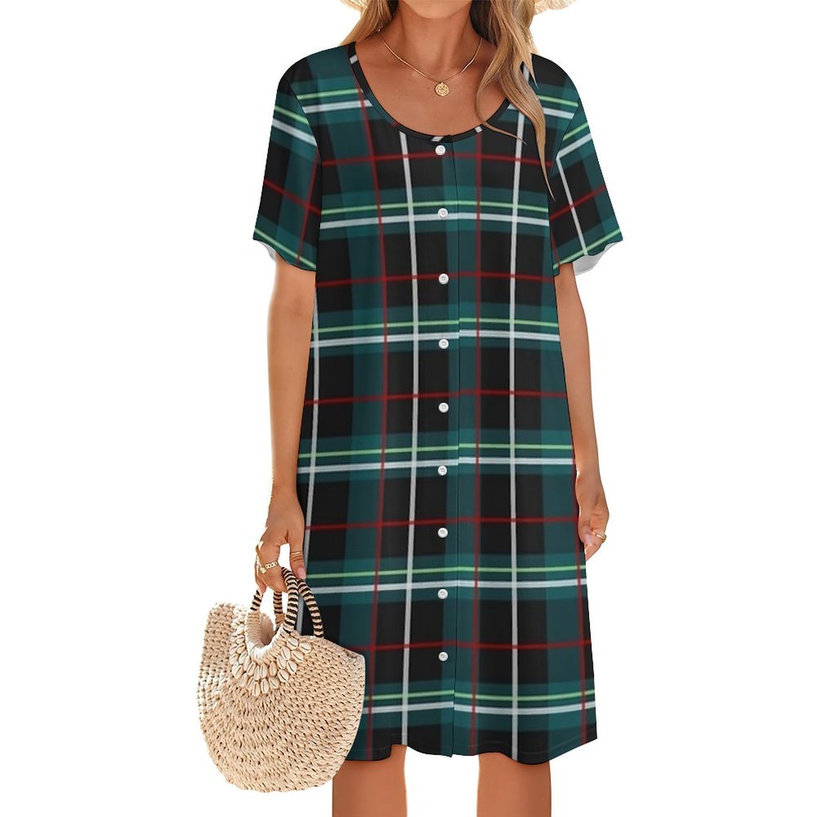 Modelo de vestido da coleção F - Korean Style A Line Shirt Dress avaliação e preço