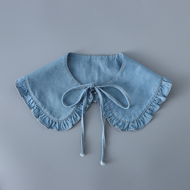Gola Falsa de Renda em Jeans A - Jeans avaliação e preço