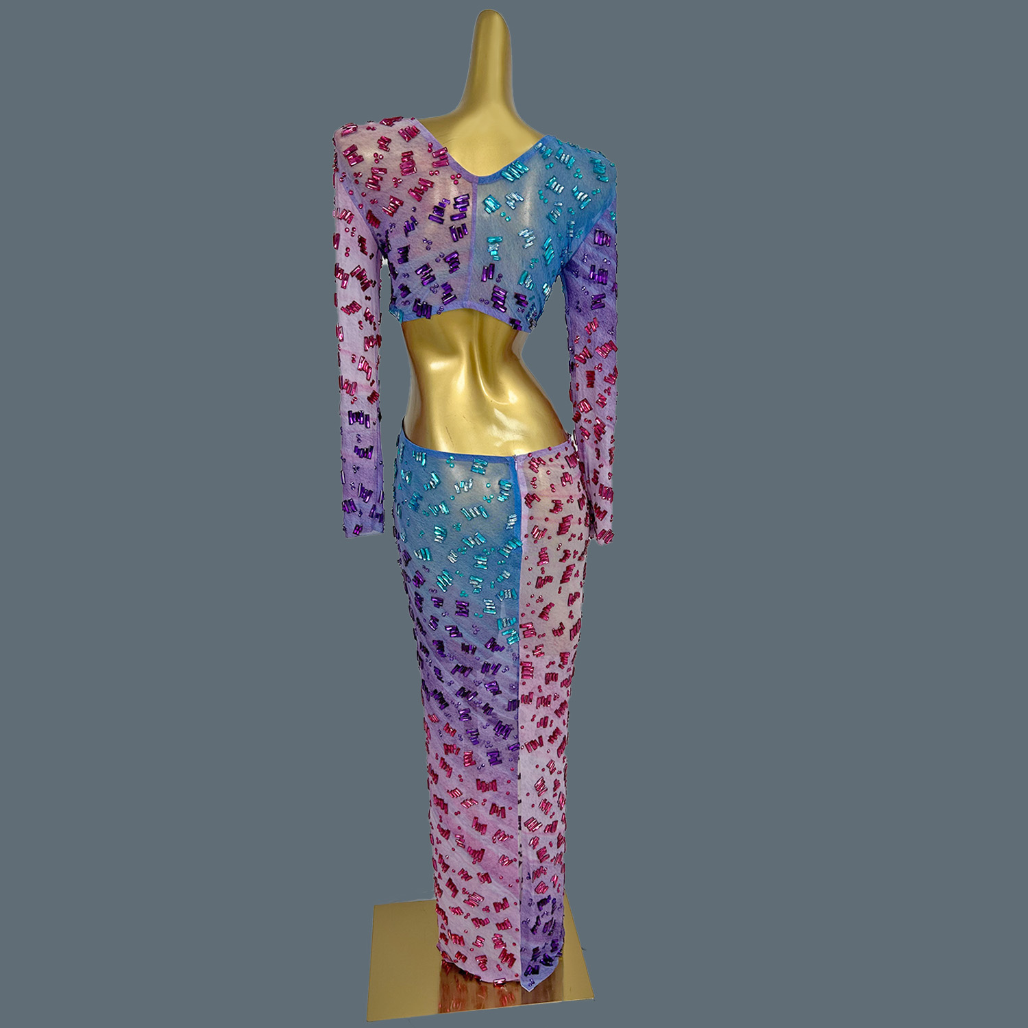 Vestido Longo com Decote em V  - Sparkly Rhinestone Club Party Dress avaliação e preço