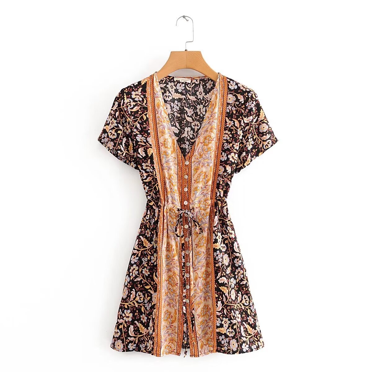 Vestido curto com estampa flor - Boho Summer Beach Maxi Dress avaliação e preço